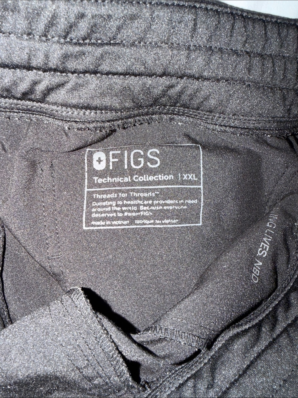 Women's Black Drawstring Casual Pants - Picture 3 of 4